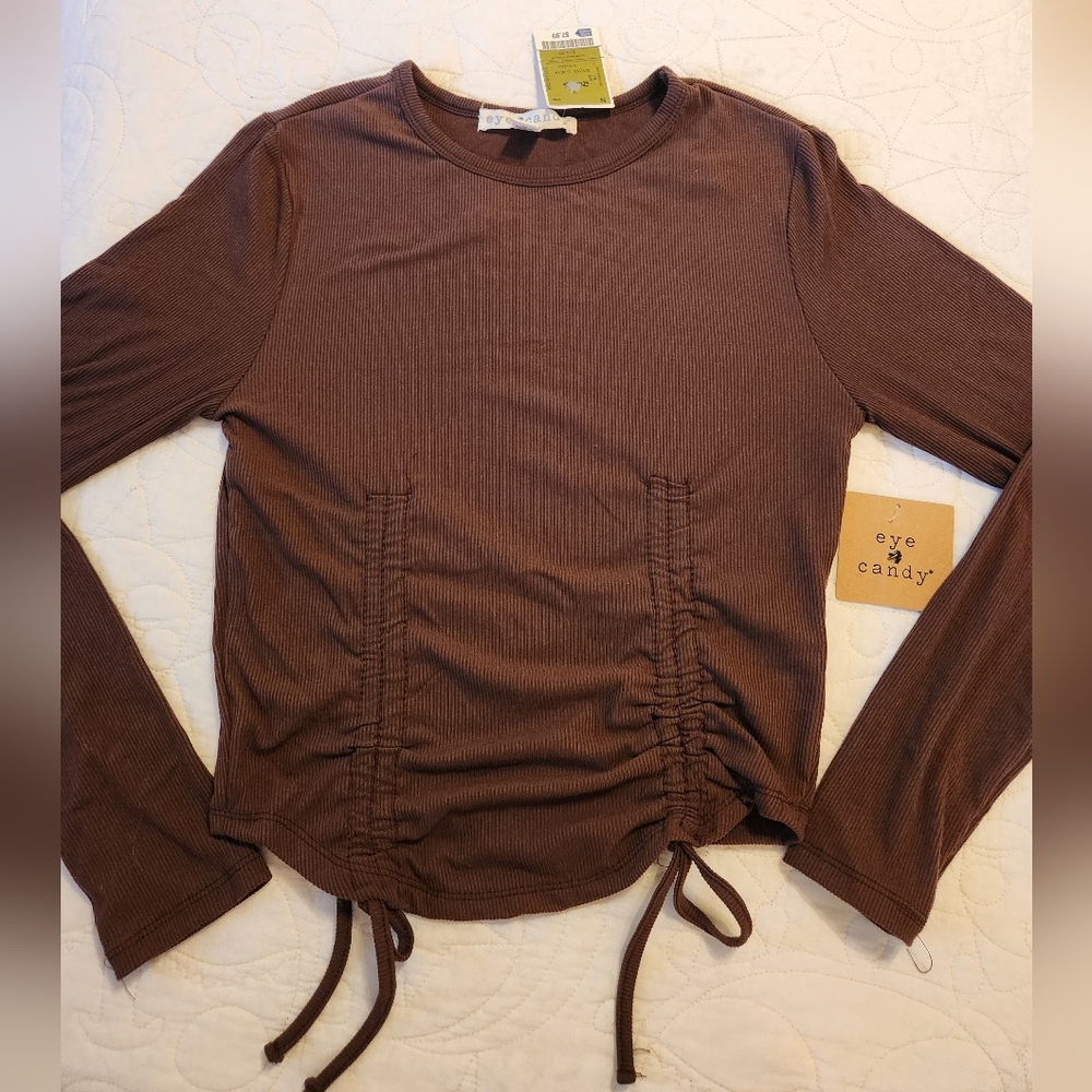 Eye Candy Brown Long Sleeve Top